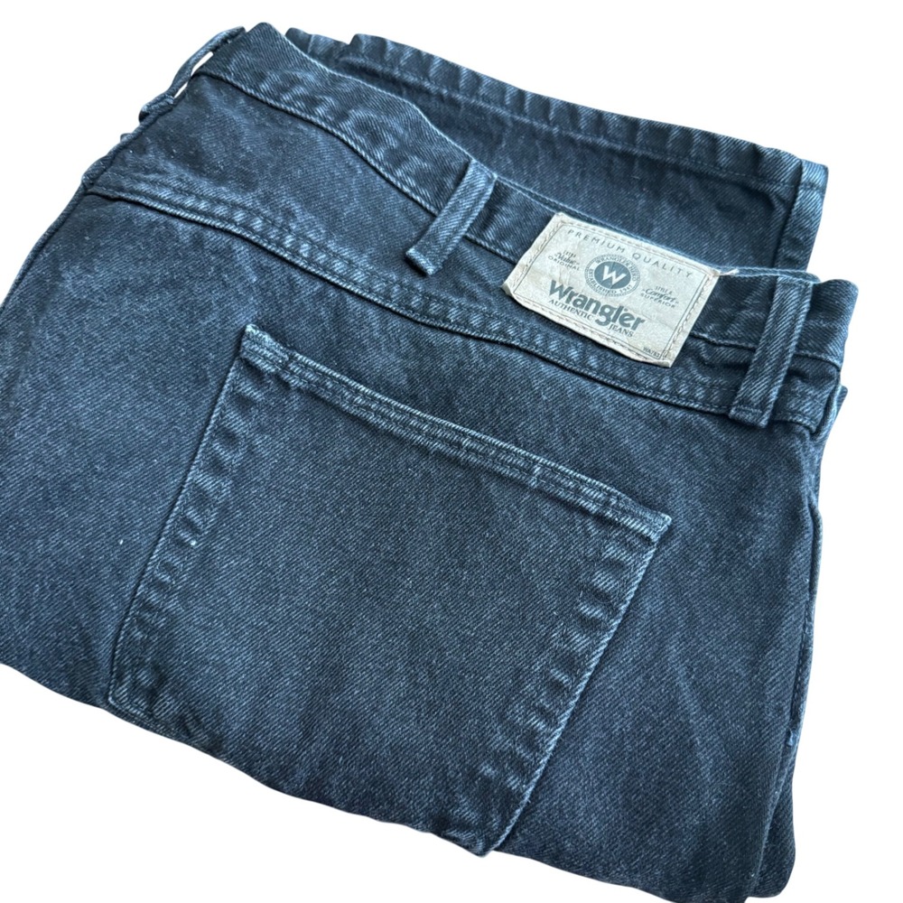 Wrangler Mens Jeans 46x29 Regular Fit Dark Wash Denim‎ Cotton - Picture 2 of 8